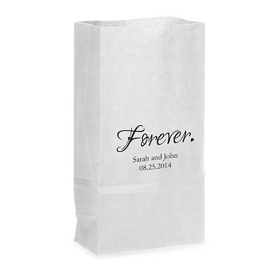 #ad 50 Forever Personalized Printed Wedding Favor Bags Candy Buffet $82.00