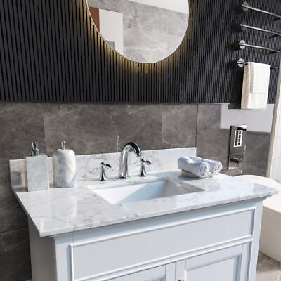 Montary 31quot; Marble Vanity Top with Sink Counter Top Vanity Sink Top for Bathroom $252.00