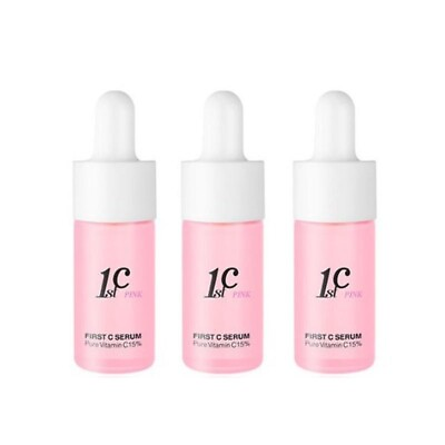 #ad First C Pink Serum Pure Vitamin C 15% 10ml x 3pcs $49.99