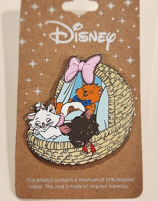 #ad Disney the Aristocats Marie Berlioz Toulouse Sleeping Basket Bow Enamel Pin NEW $18.88