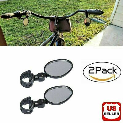 #ad 2x Mountain Glass Mirror Adjustable fits Hybrid MTB Recumbent Bike Urban Bicycle $5.98