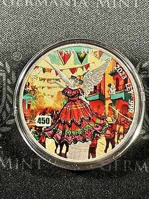 #ad 2023 Mexico 1 oz Libertad Cinco De Mayo Colorized Coin with Mintage of 999 $99.00