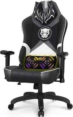 #ad Black Panther Gaming Chair With Massage Marvel Official Licensed $278.98