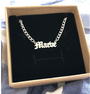 #ad #ad Personalized Name Chain Necklace Old English Font Women Custom Jewelry Gift Gold $17.89