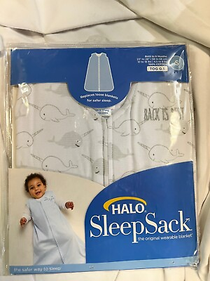 #ad Halo SleepSack Cotton Wearable Blanket Swaddle Transition Sleeping Bag SMALL $17.99