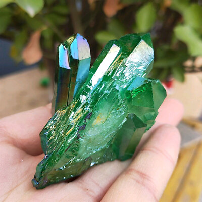 #ad Natural Green Crystal Cluster Quartz Crystal Gem Stone Healing Mineral Reiki $16.70