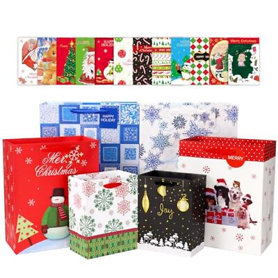 #ad Christmas Gift Bags Assorted Sizes with Greeting Cards and Envelopes 4 Extra ... $26.10