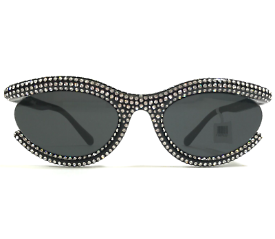 #ad Swarovski Sunglasses SK6006 100187 Polished Black Sparkly Crystals Black Lenses $249.99