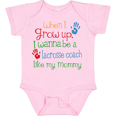 #ad Inktastic Lacrosse Coach Like Mommy Baby Bodysuit Child#x27;s Kids Coach#x27;s Daughter $24.99
