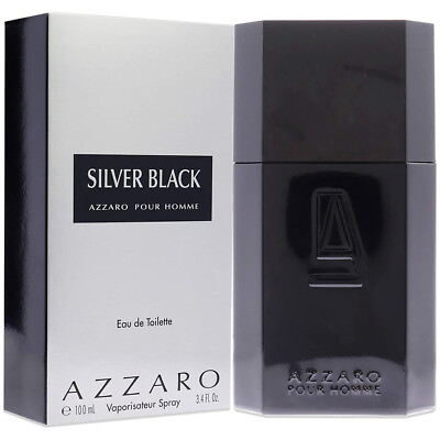 #ad Silver Black By Azzaro For Men 3.38 oz 100 ml Eau De Toilette Spray $30.99