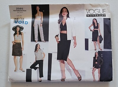 #ad VOGUE 2565 Misses Shirt Halter Top Jacket Pants Shorts Skirt Sz 6 8 10 Vintage $10.10