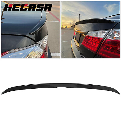 #ad HECASA For 2013 2017 Honda Accord 4DR Sedan Glossy Black Trunk Spoiler Lid Wing $39.00