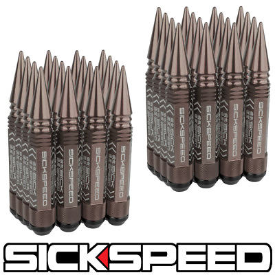 #ad SICKSPEED 32 PC BRONZE 5 1 2quot; LONG SPIKED STEEL EXTENDED LUG NUTS 1 2X20 $160.88