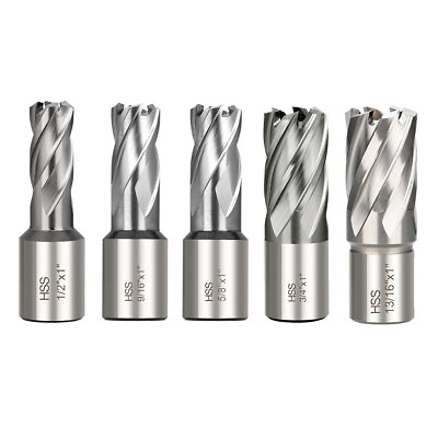 #ad Annular Cutter Set 1 2#x27;#x27; to 1 1 16#x27;#x27; 3 4quot; Weldon Shank Mag Drill Bits Magnetic $18.21