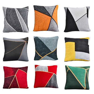 #ad Geometric Throw Pillow Covers Multicolor Square Pillowcases 18x18 inch $3.99