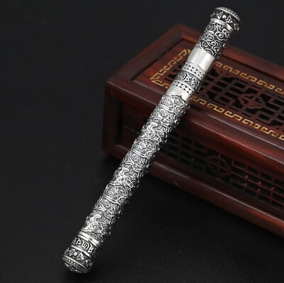 #ad Pure Silver Sterling 925 Silver Retro Creative Ballpoint Pen S925 Jewelry FGL $149.95