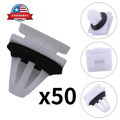 #ad 50PCS Clip with Sealers Fit For Honda Acura Rocker Panel Replaces 91504 SP1 003 $14.49