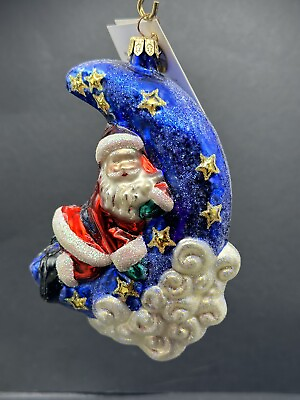 #ad Christopher Radko NICHOLAS MOON DREAMER Santa STAR MOON Ornament 00 126 0 $69.00