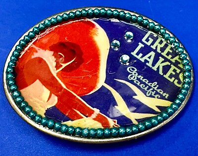 #ad Cruise The Great Lakes Canadian Pacific Logo Advertisement Vintage Belt Buckle $32.50
