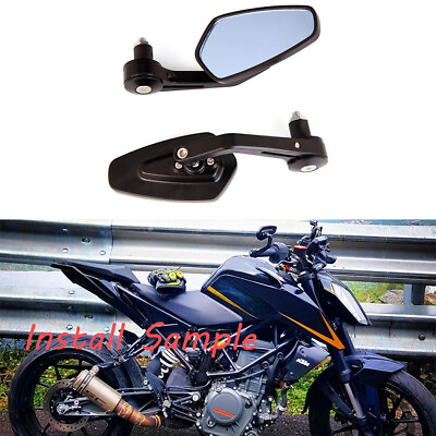 #ad For Honda Suzuki Kawasaki Yamaha Motorcycle 7 8quot; Handle Bar Side Mirrors Black $26.37