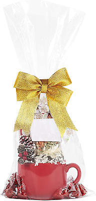 Cellophane Bags 10X20 Inches20 Pcs Cellophane Gift Bags for Small Baskets Mugs $12.55