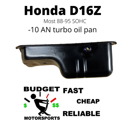#ad Turbo Oil Pan For Honda Civic Del Sol CRX Civic D16A6 D16A8 D16A9 D16Z6 D16Z9 $129.99