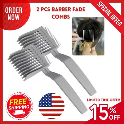 #ad Blend Friend Fade Comb Color Fade Comb Compatible with All barber Brands 2pcs $20.49