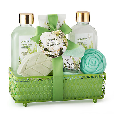 Home Spa Gift Basket Magnolia amp;Tuberose Fragrance 7 pc Gift Set $24.99