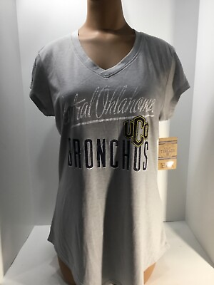 #ad University Central Oklahoma UCO Grey V Neck Women’s T Shirt Bronchos $17.99