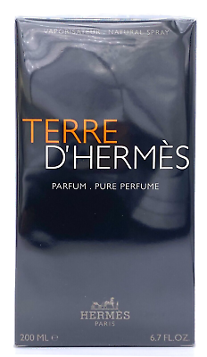 Terre d#x27;Hermes for Men 6.7 oz Parfum Spray NIB AUTHENTIC $162.95
