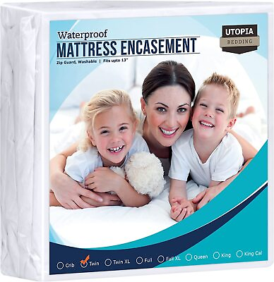 #ad Zippered Mattress Encasement Water proof Protector Utopia Bedding $23.50