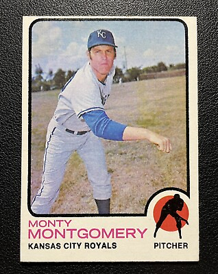 #ad 1973 Topps #164 Monty Montgomery NM No Creases Royals HIGH END SET BREAK $1.99
