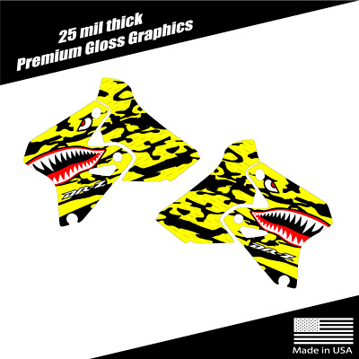 #ad Suzuki DRZ400 Shroud Graphics Bomber Yellow Black Camo FREE SHIPPING $75.00