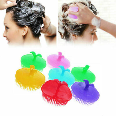 #ad Silicone Hair Scalp Massager Brush Shower Head Scrubber Comb with Soft Bristles $0.99