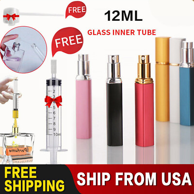 #ad 12ml Mini Portable Refillable Scent Bottle Travel Perfume Atomiser Spray Pump $4.88