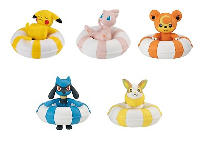 #ad Pokemon Puka Puka Swim Ring Vol 5 Figure Bandai Gashapon Toys set of 5 $35.00