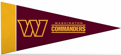#ad Washington Commanders Felt Mini Pennants 4quot; x 9quot; Licensed by Rico Made In U $2.99