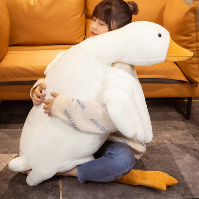 #ad 190CM Huge White Goose Plush Toy Xmas Gifts Soft Stuffed Animal Sleeping Pillow $78.99