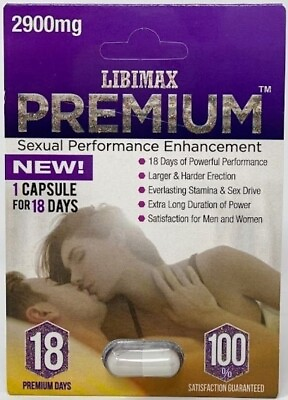 #ad LibiMax Premium 2900mg Male Herbal Enhancement 2 Pills $17.99
