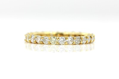 #ad 14K Yellow Gold Eternity Band Natural Round Diamond 1.95 CTW Engagement Ring $1595.00