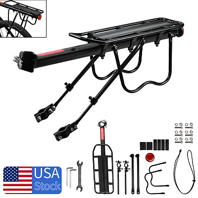 #ad Bike Rear Carrier Rack Mountain Road Bicycle Alloy Pannier Luggage Cargo Holder $20.59