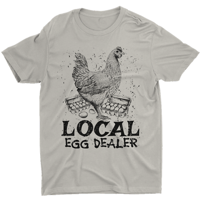 #ad Local Egg Dealer Funny Chicken Egg Lover Hen Farm Farmer T Shirt Men#x27;s Humor Tee $20.99