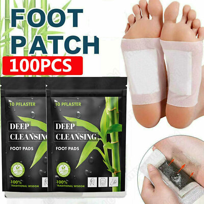 #ad 100×Detox Foot Patches Pads Clear Foot Odors Body Toxins Feet Cleansing Herbal $27.94