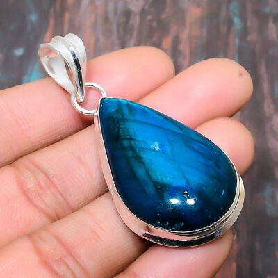 Blue Labradorite Gemstone Handmade Gift Jewelry Pendant 2.36quot; z921 $4.99