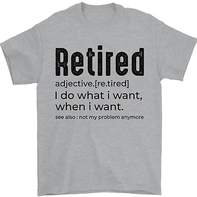 #ad Retired Definition Funny Retirement Mens T Shirt 100% Cotton GBP 8.49