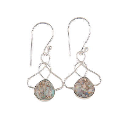 #ad Ethiopian Opal Copper 925 Solid Silver Trendy Jewelry Earrings For Wedding $16.61