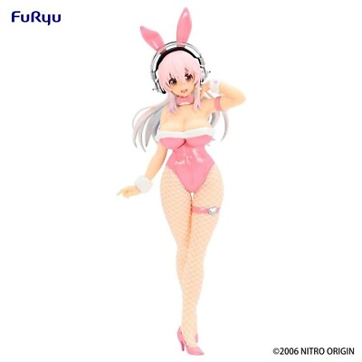#ad FuRyu Nitroplus BiCute Bunnies Super Sonico Pink Rabbit Figure 11.81inch Anime $39.99