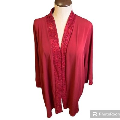 #ad Catherine’s 30 WP Maroon Cardigan 95% Polyester $50.00
