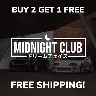 MIDNIGHT CLUB VINYL sticker JDM Endless Nights Decal NIGT RUNNER $6.50