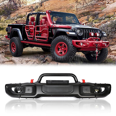 #ad Steel Front Bumper Kit 10th Anniversary Style Fit For Jeep Wrangler JL Gladiator $370.49